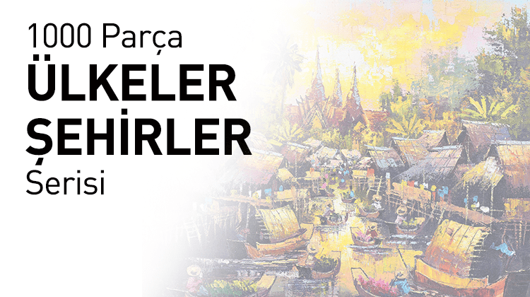 1000 Ahşap Parçalı Puzzle Ülkeler Şehirler Serisi Görseli