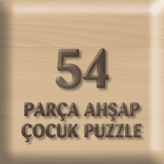 54 Parça Ahşap Çocuk Puzzle Yönlendirme Görseli